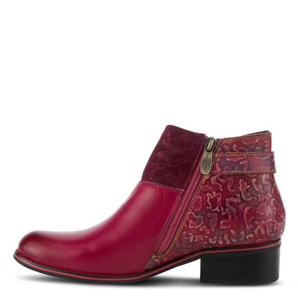 L’Artiste by Spring Step Womens Tiatia Leather Ankle Bootie - Bordeaux NEW - Picture 2 of 8